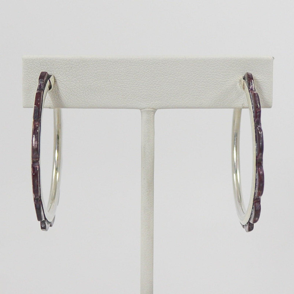 Spiny Oyster Hoop Earrings by Federico - Garland's