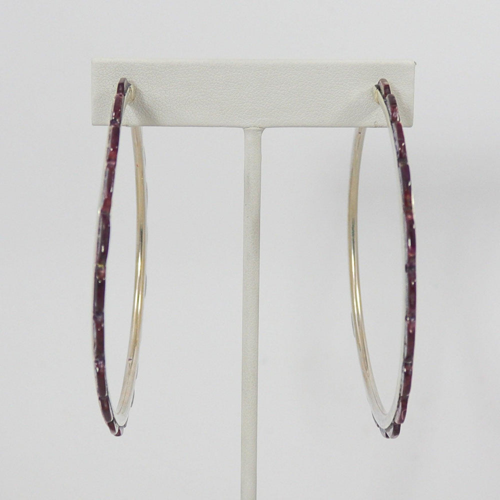 Spiny Oyster Hoop Earrings by Federico - Garland's
