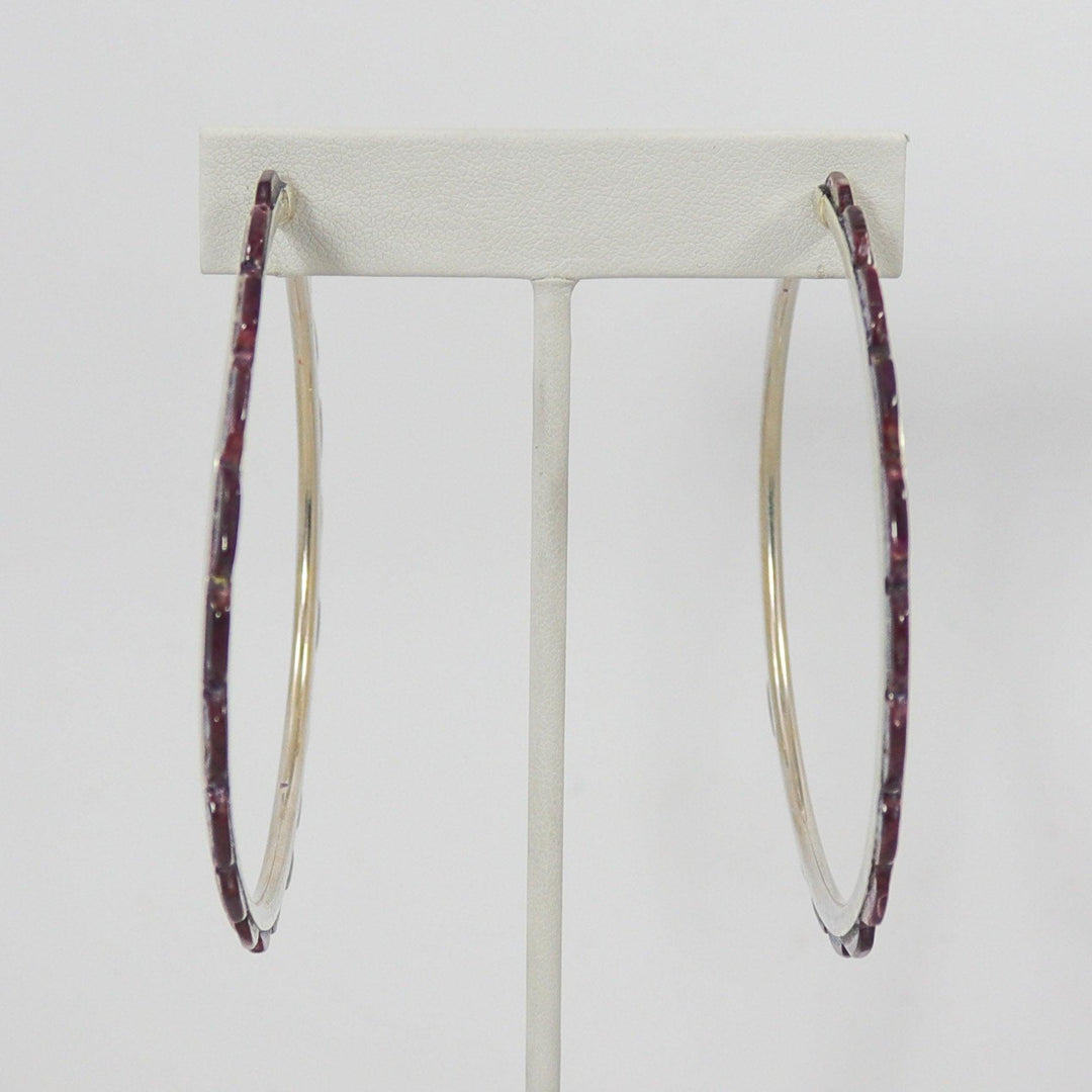 Spiny Oyster Hoop Earrings by Federico - Garland's