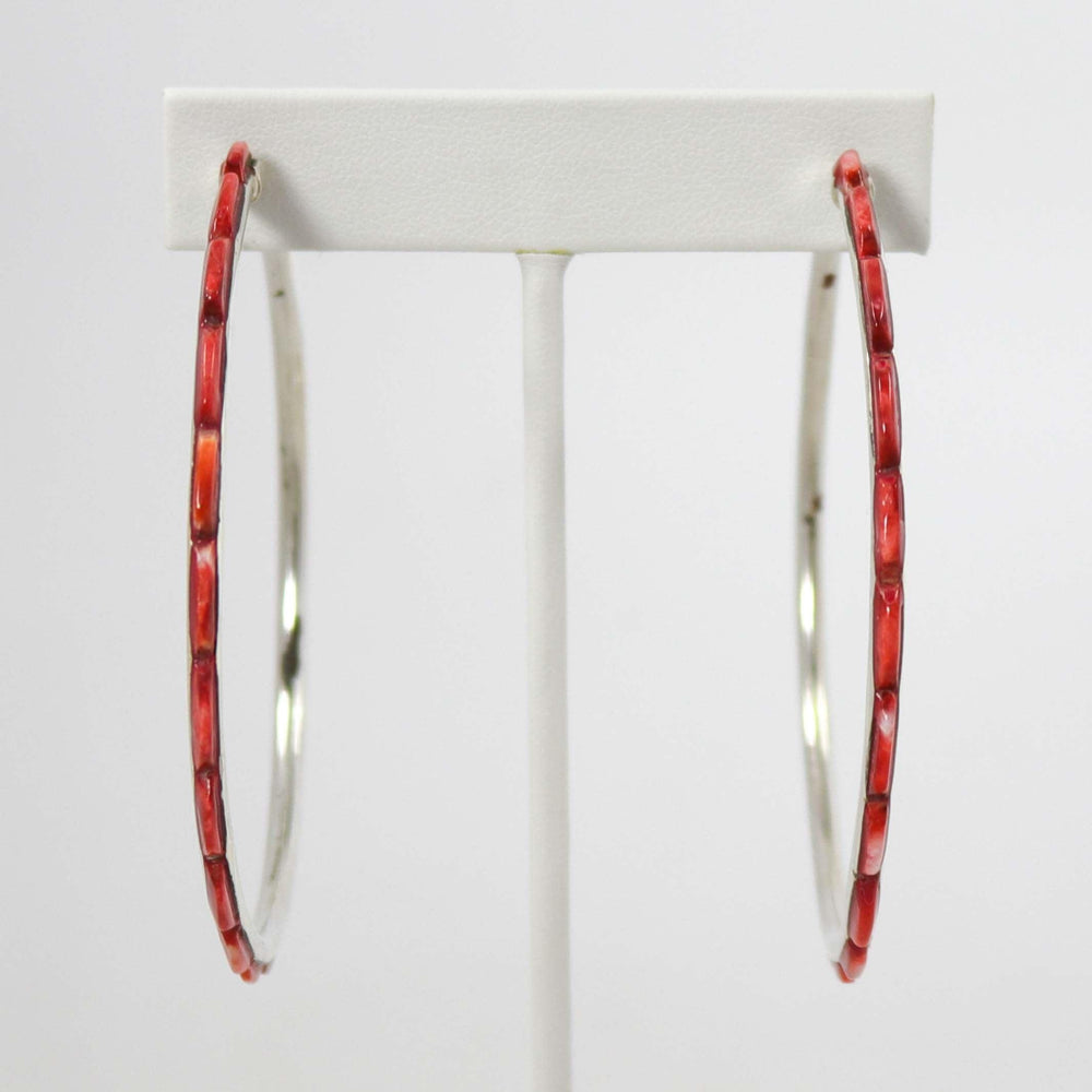 Spiny Oyster Hoop Earrings by Federico - Garland's