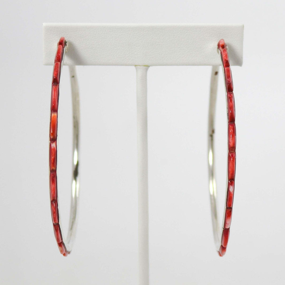 Spiny Oyster Hoop Earrings by Federico - Garland's