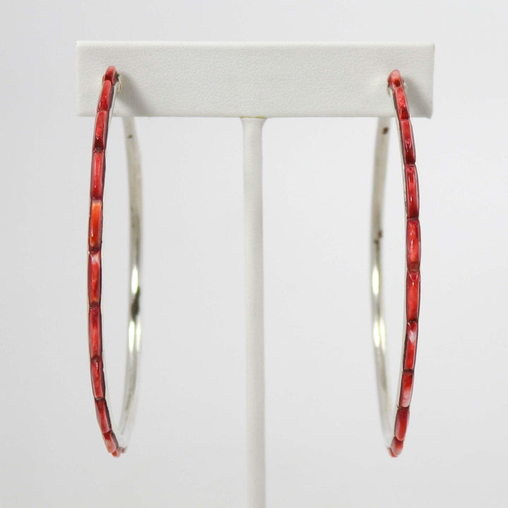 Spiny Oyster Hoop Earrings by Federico - Garland's