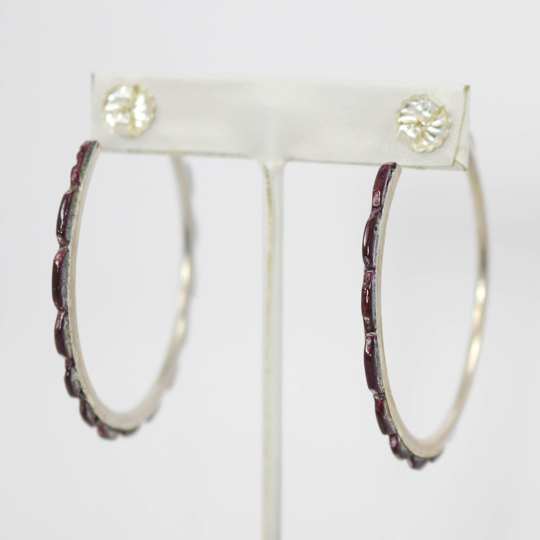 Spiny Oyster Hoop Earrings by Federico - Garland's
