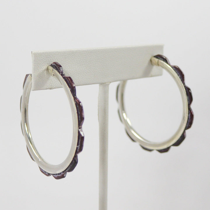 Spiny Oyster Hoop Earrings by Federico - Garland's