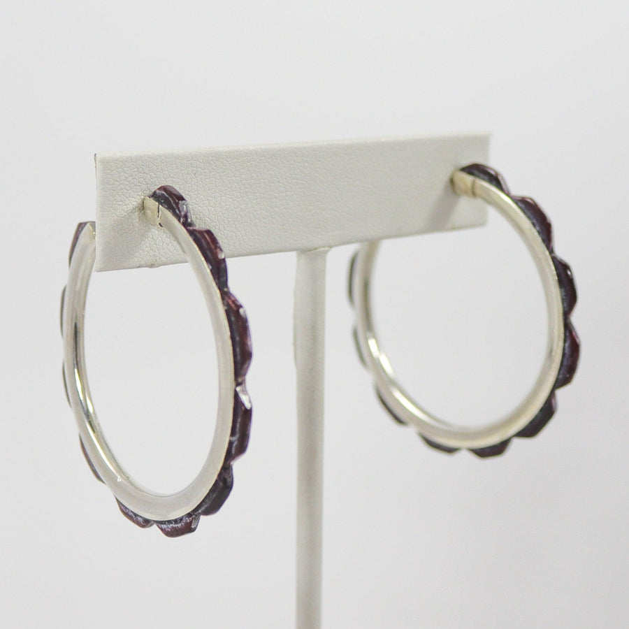 Spiny Oyster Hoop Earrings by Federico - Garland's