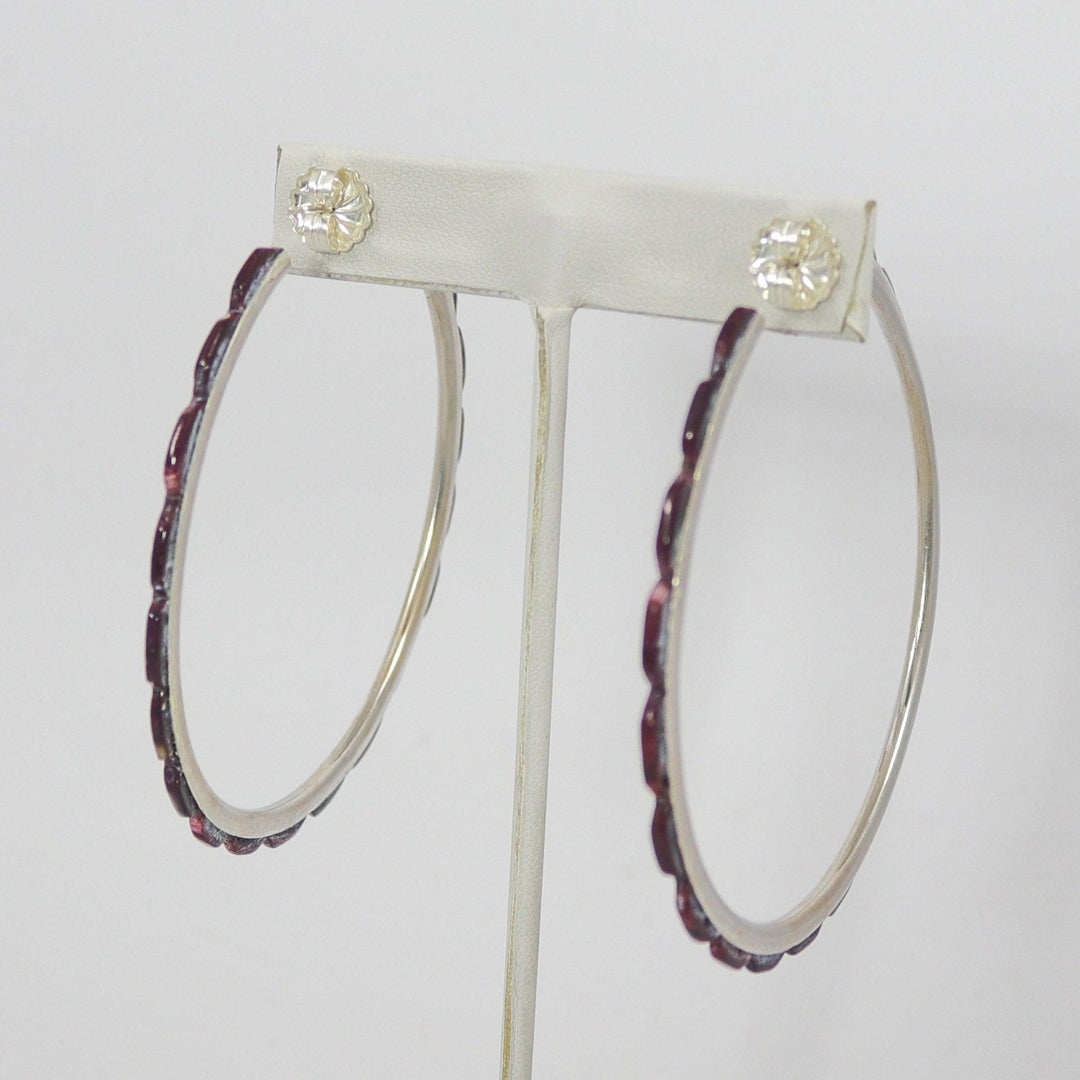 Spiny Oyster Hoop Earrings by Federico - Garland's