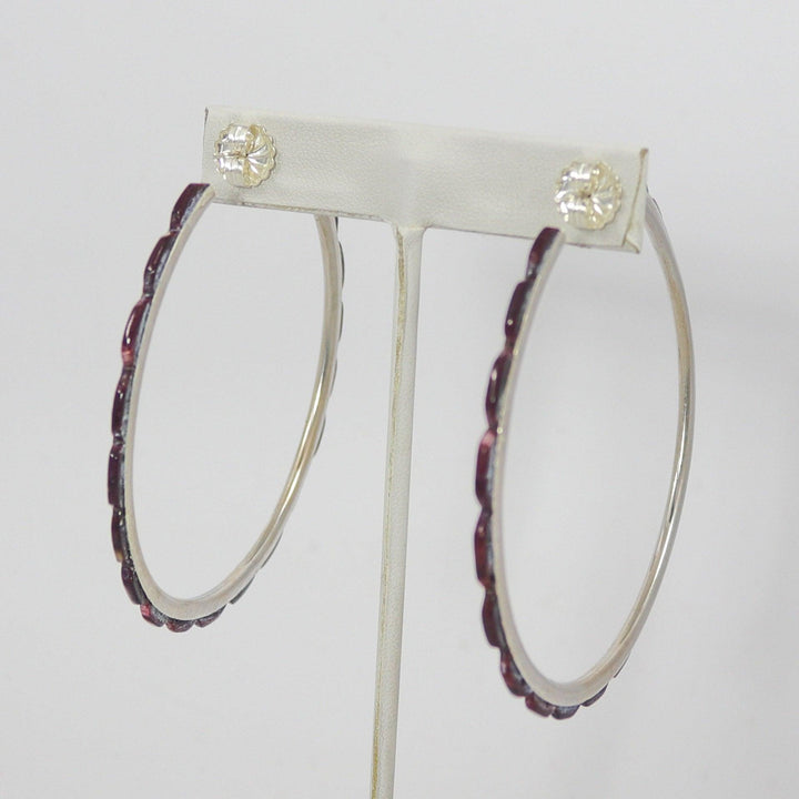 Spiny Oyster Hoop Earrings by Federico - Garland's