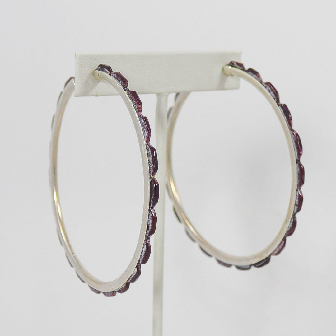 Spiny Oyster Hoop Earrings by Federico - Garland's
