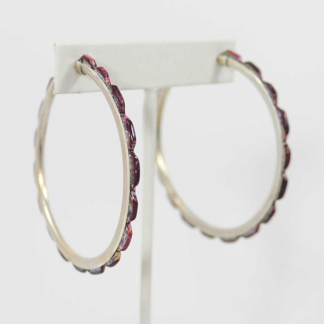 Spiny Oyster Hoop Earrings by Federico - Garland's