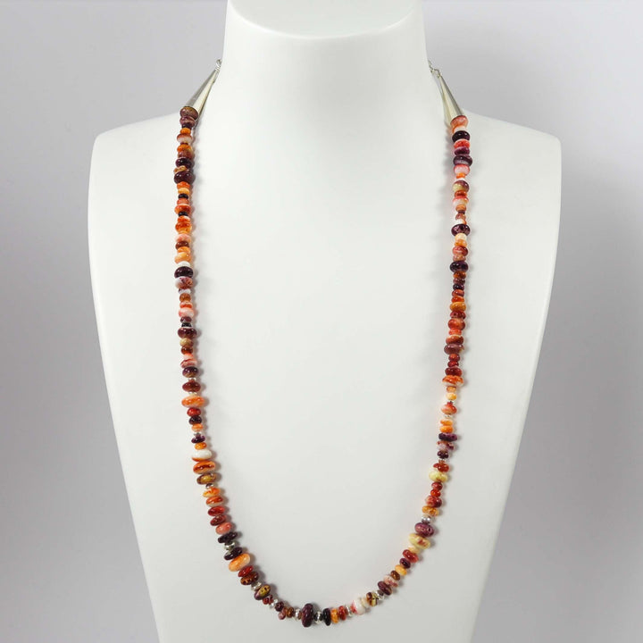 Spiny Oyster Shell Bead Necklace by Melanie and Michael Lente - Garland's