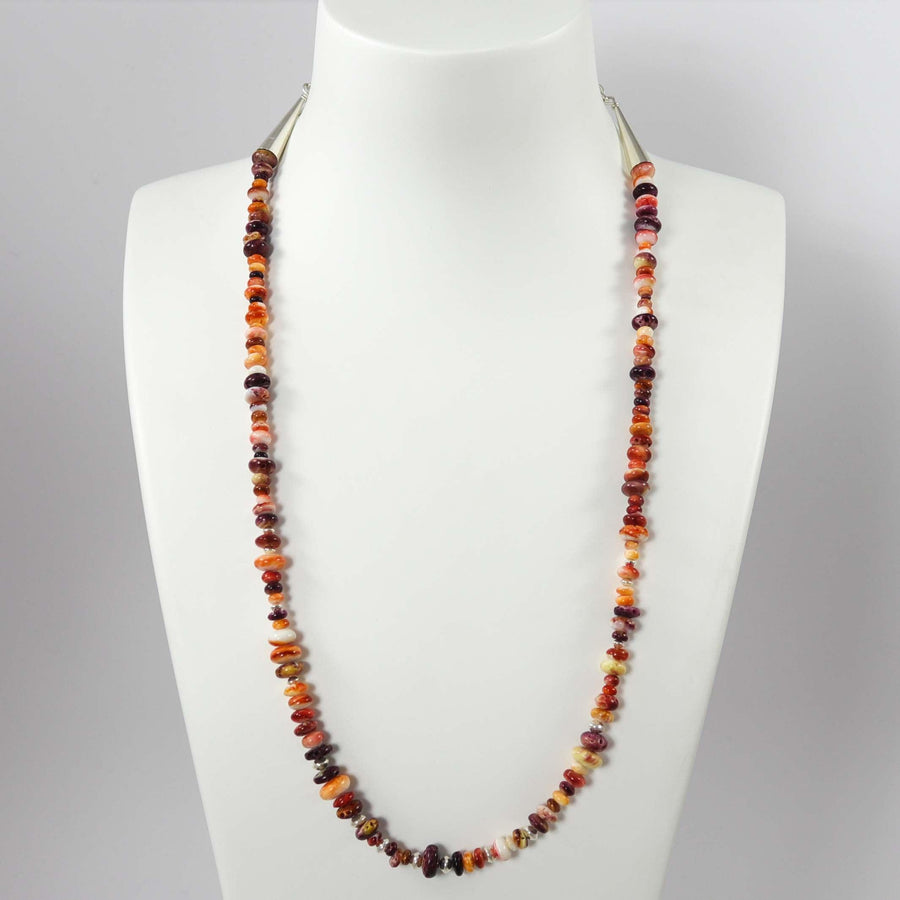 Spiny Oyster Shell Bead Necklace by Melanie and Michael Lente - Garland's