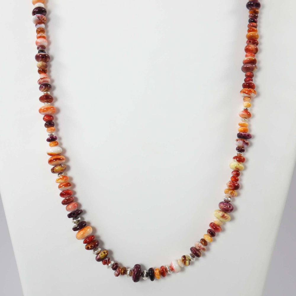 Spiny Oyster Shell Bead Necklace by Melanie and Michael Lente - Garland's