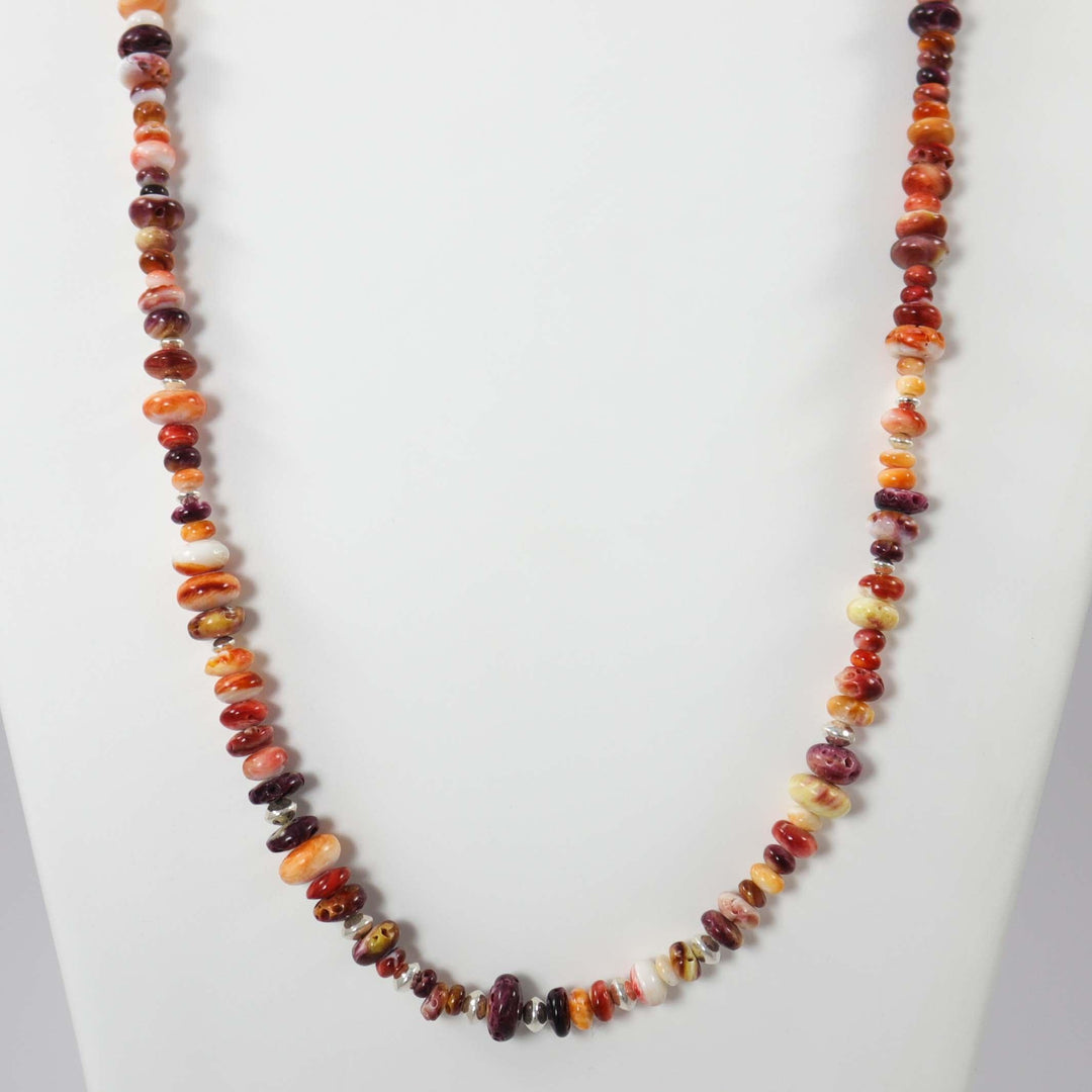 Spiny Oyster Shell Bead Necklace by Melanie and Michael Lente - Garland's