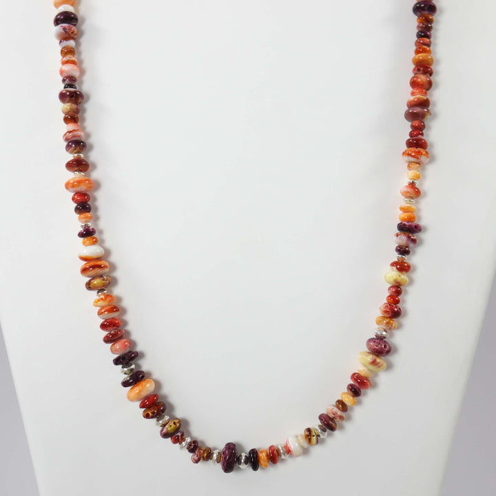Spiny Oyster Shell Bead Necklace by Melanie and Michael Lente - Garland's