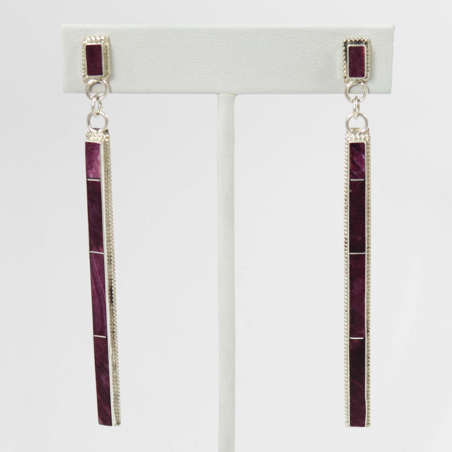 Spiny Oyster Shell Earrings by Ricky Booqua - Garland's