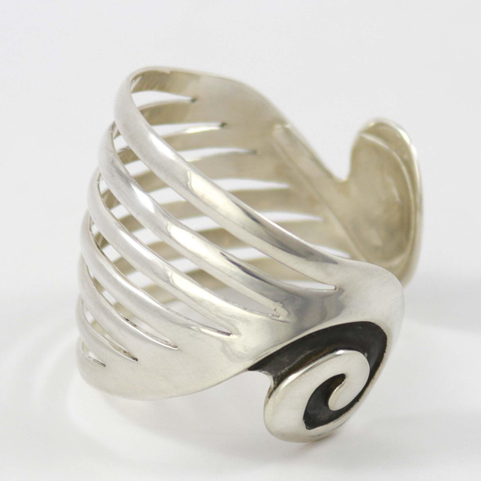 Split Silver Cuff by Debbie Silversmith - Garland's