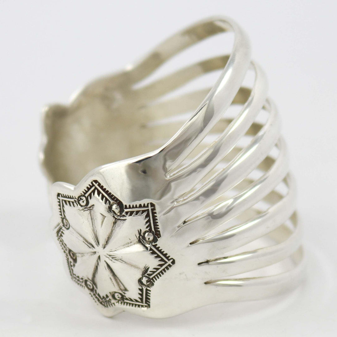 Split Silver Cuff by Debbie Silversmith - Garland's