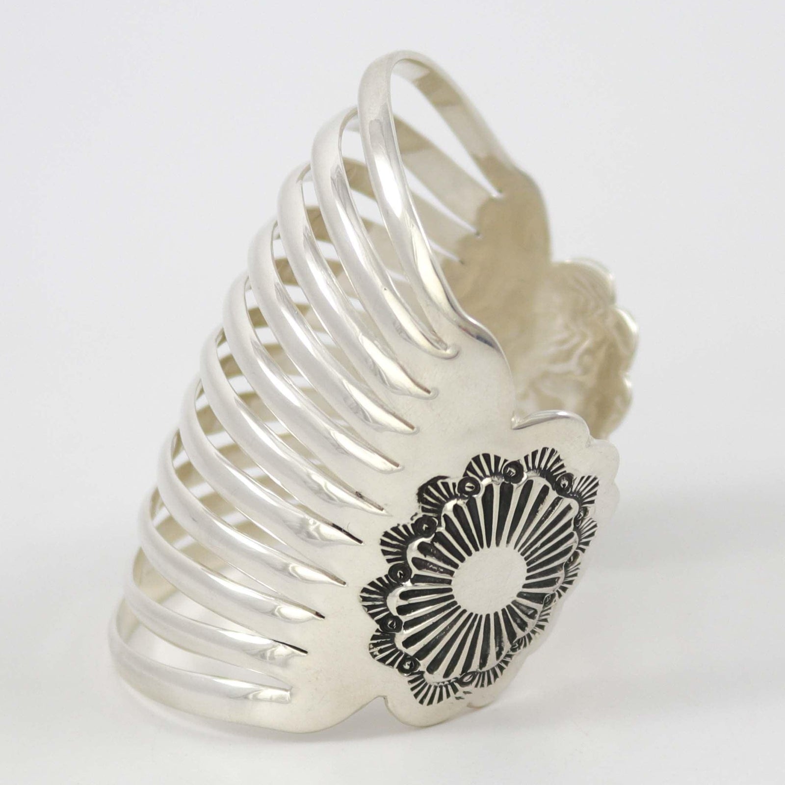 Split Silver Cuff by Debbie Silversmith - Garland's