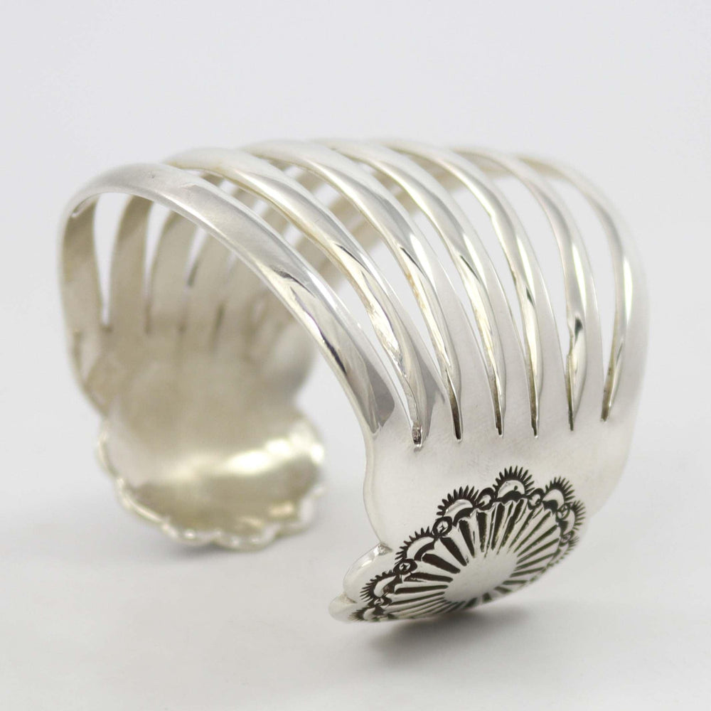 Split Silver Cuff by Debbie Silversmith - Garland's