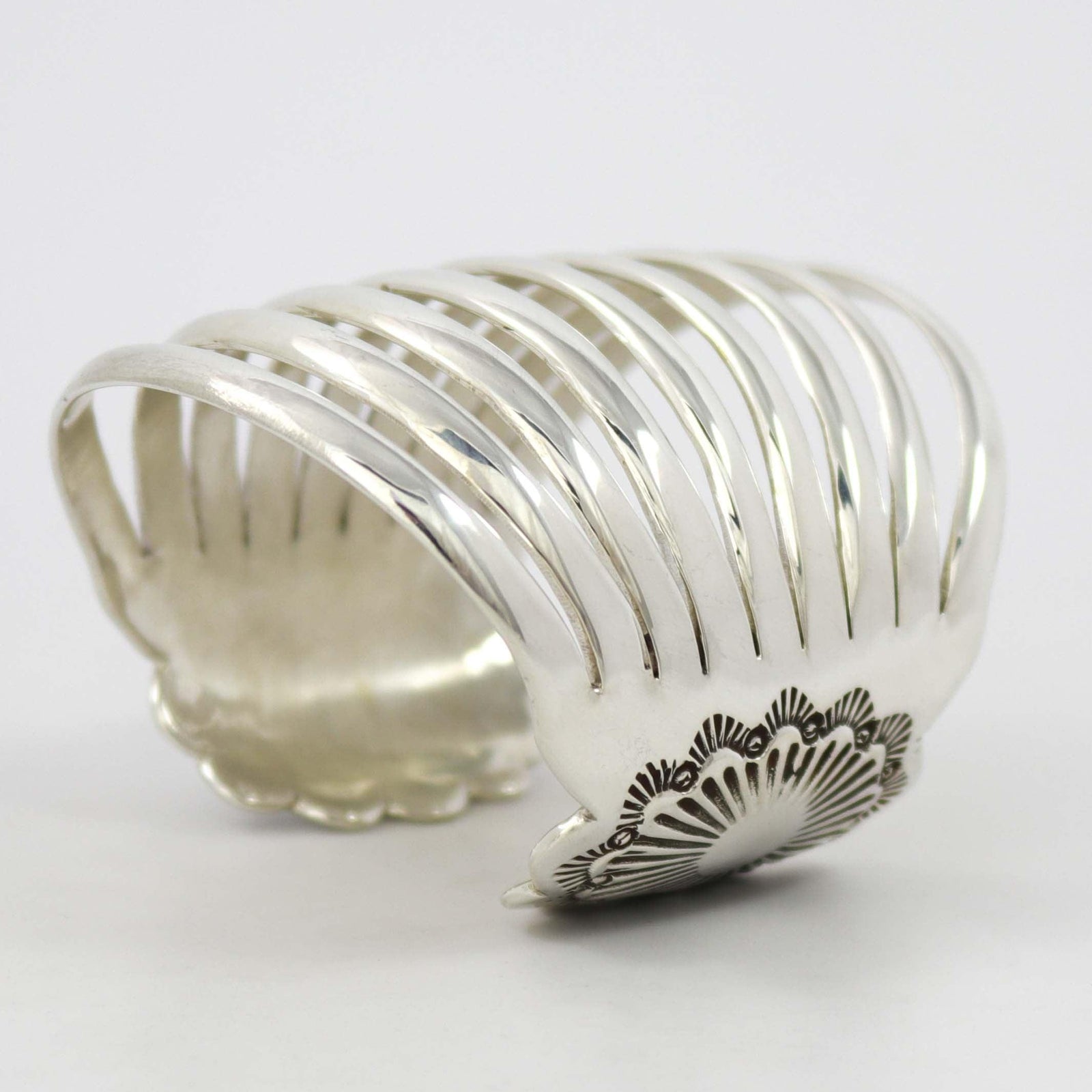 Split Silver Cuff by Debbie Silversmith - Garland's