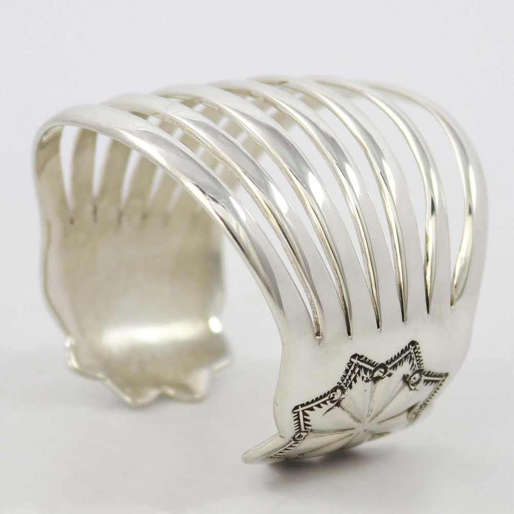 Split Silver Cuff by Debbie Silversmith - Garland's