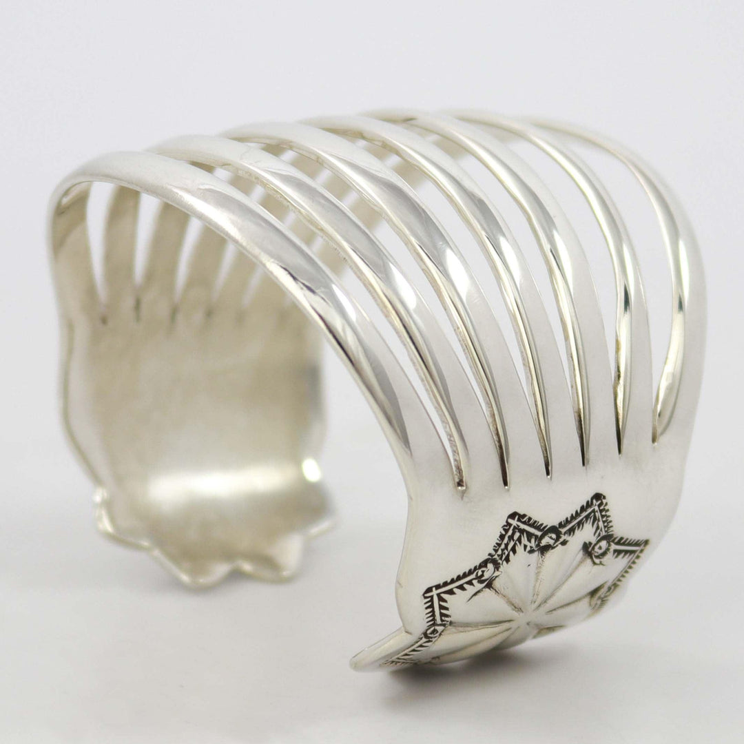 Split Silver Cuff by Debbie Silversmith - Garland's