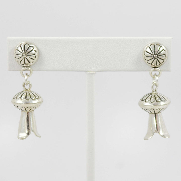 Squash Blossom Bead Earrings by Marie Yazzie - Garland's