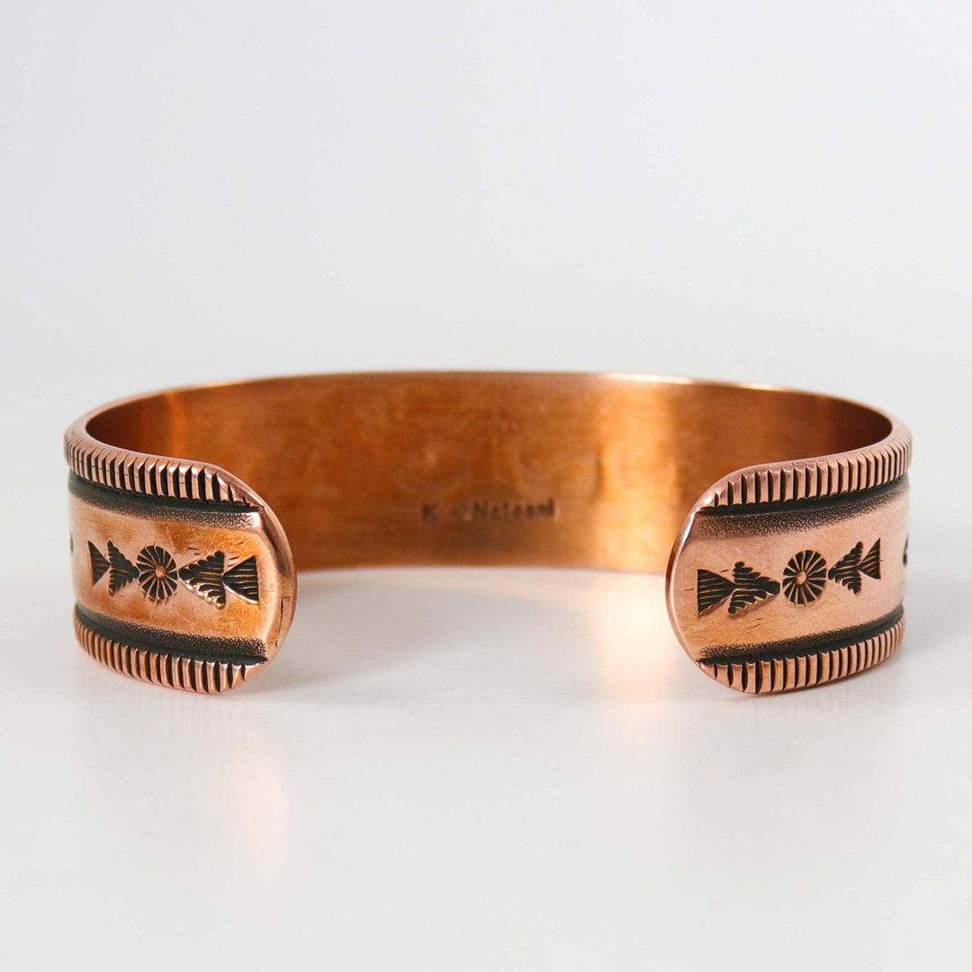 Stamped Copper Cuff by Karl Nataani - Garland's