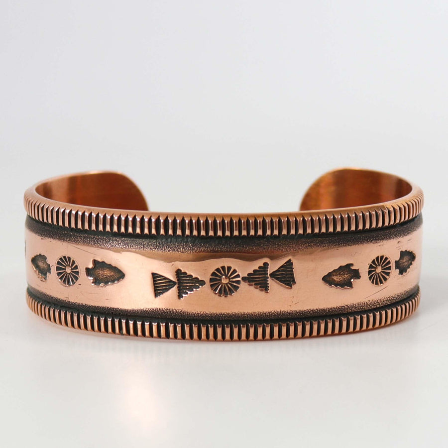 Stamped Copper Cuff by Karl Nataani - Garland's