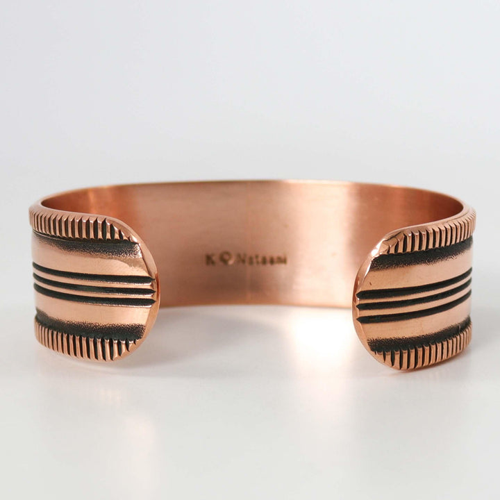 Stamped Copper Cuff by Karl Nataani - Garland's