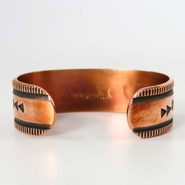 Stamped Copper Cuff by Karl Nataani - Garland's