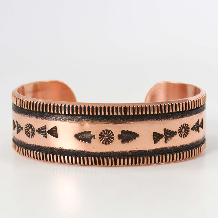 Stamped Copper Cuff by Karl Nataani - Garland's