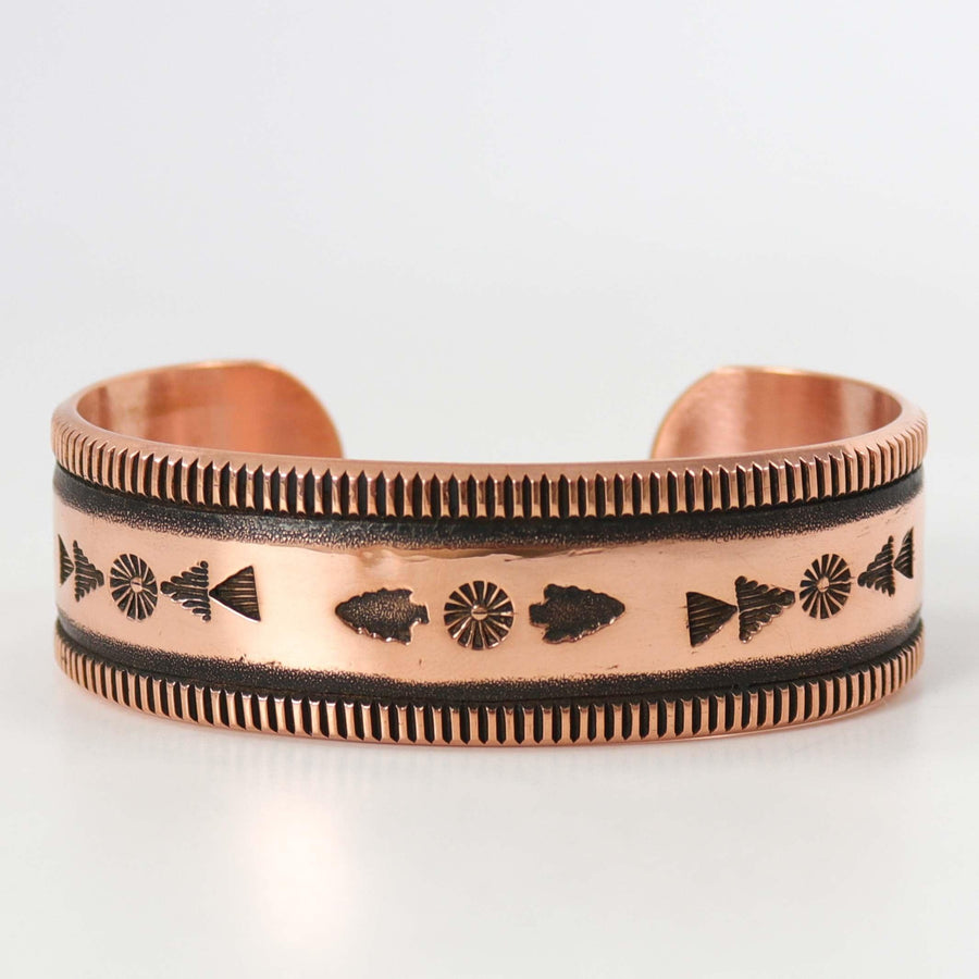 Stamped Copper Cuff by Karl Nataani - Garland's