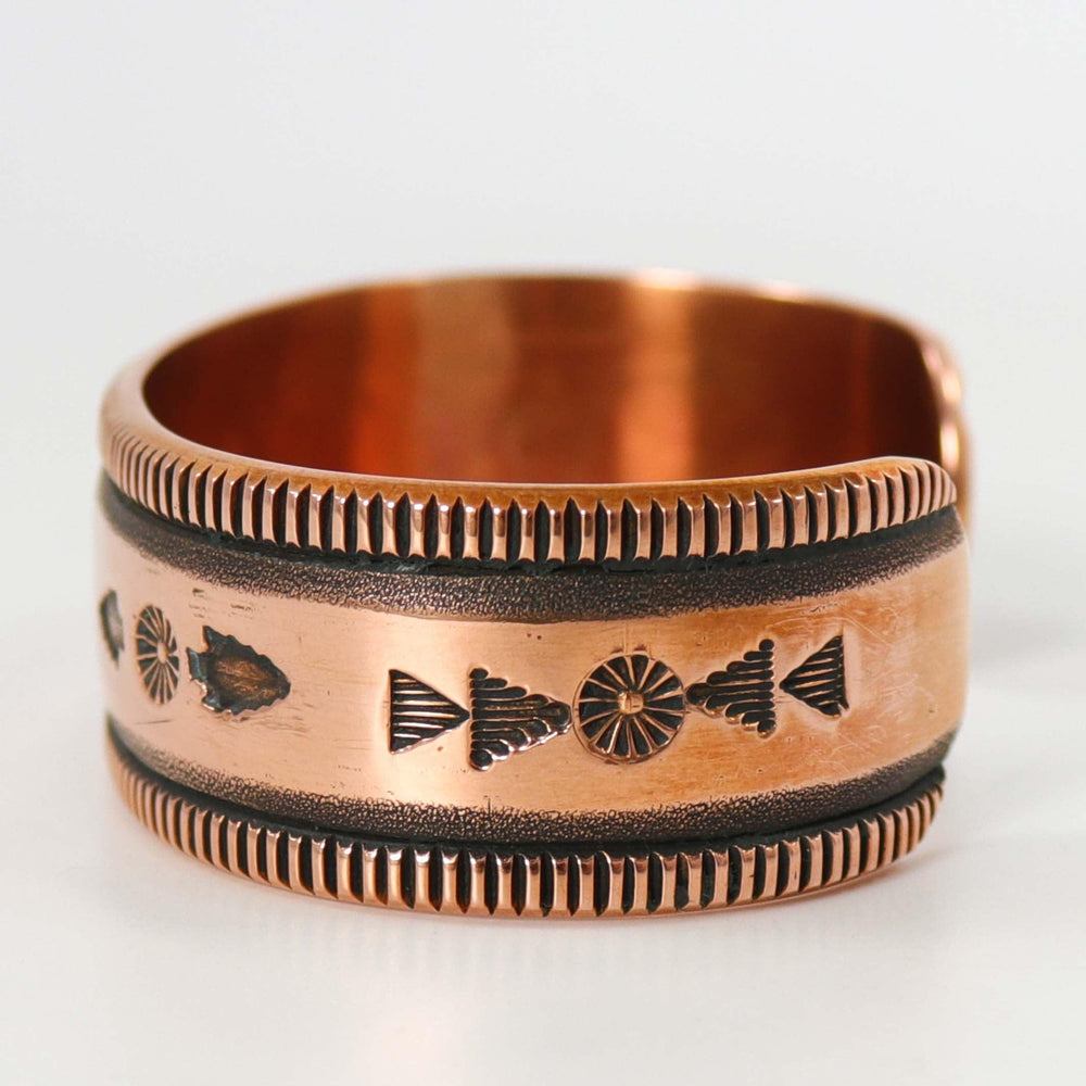 Stamped Copper Cuff by Karl Nataani - Garland's