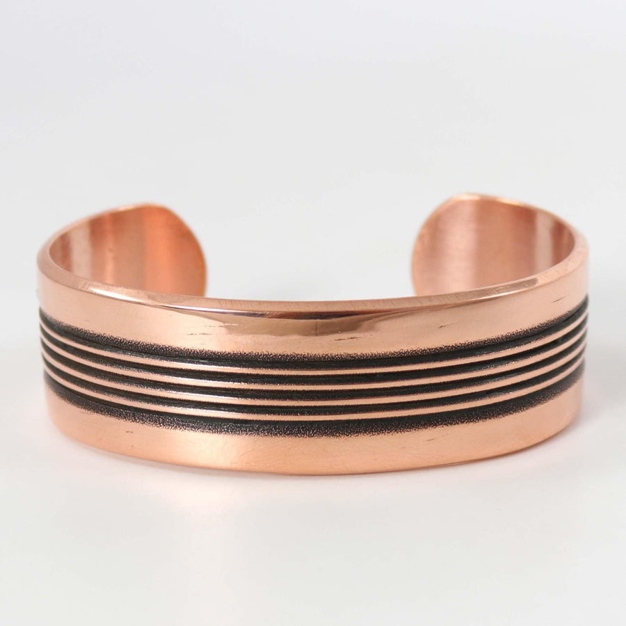 Stamped Copper Cuff by Karl Nataani - Garland's