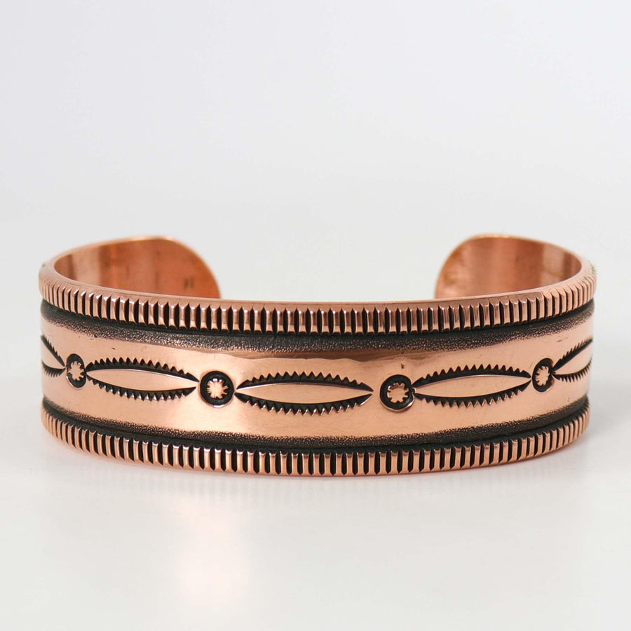 Stamped Copper Cuff by Karl Nataani - Garland's