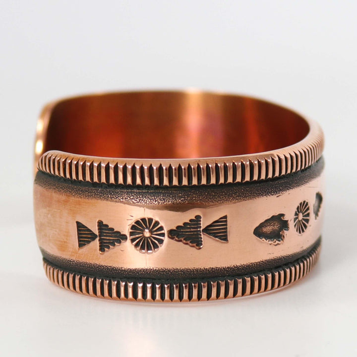 Stamped Copper Cuff by Karl Nataani - Garland's