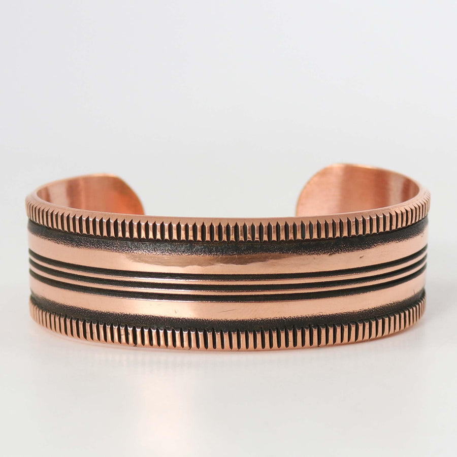 Stamped Copper Cuff by Karl Nataani - Garland's