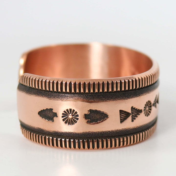 Stamped Copper Cuff by Karl Nataani - Garland's
