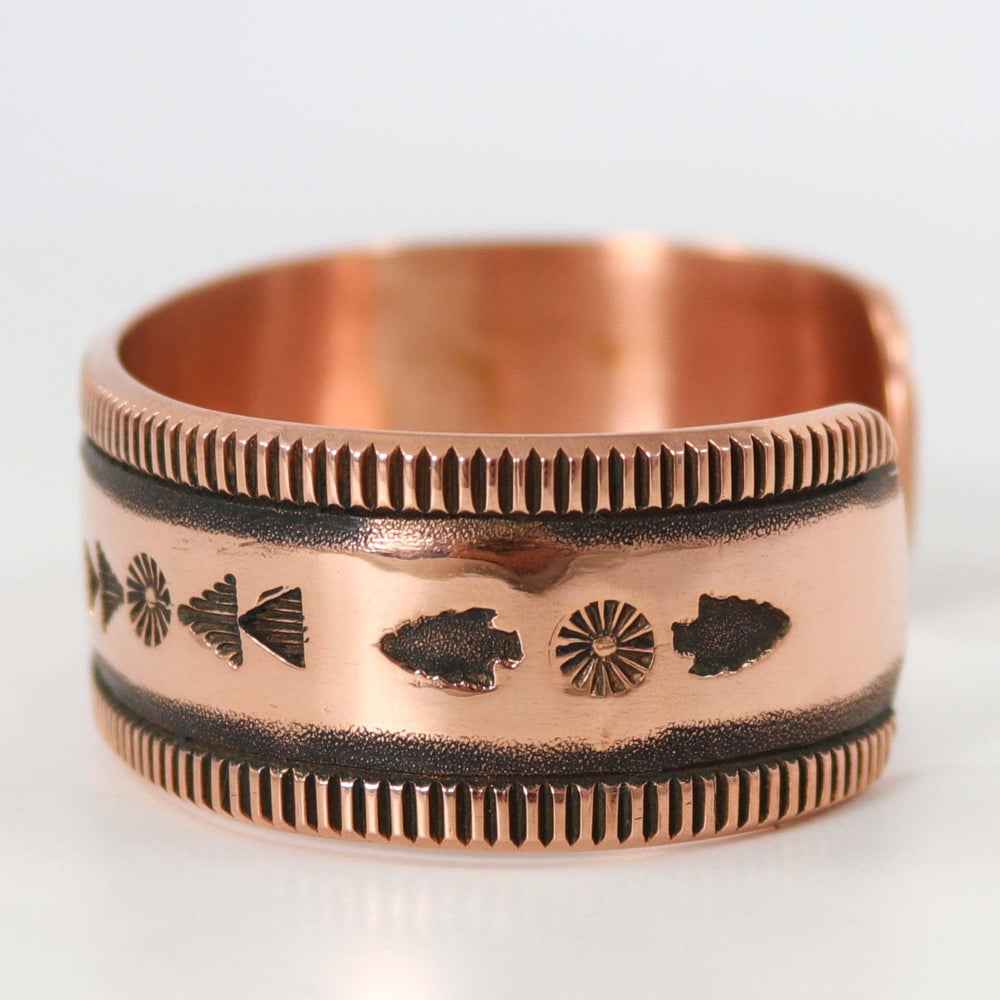 Stamped Copper Cuff by Karl Nataani - Garland's