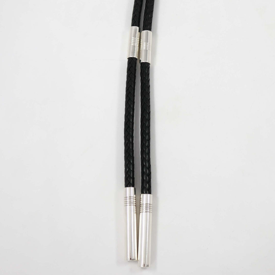 Stamped Silver Bola Tie by Kenneth Redhorse - Garland's
