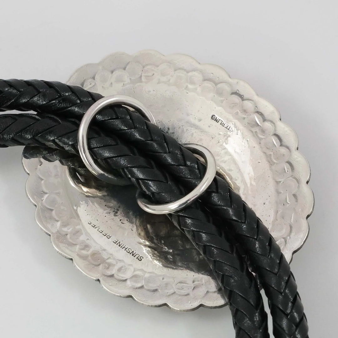 Stamped Silver Bola Tie by Sunshine Reeves - Garland's