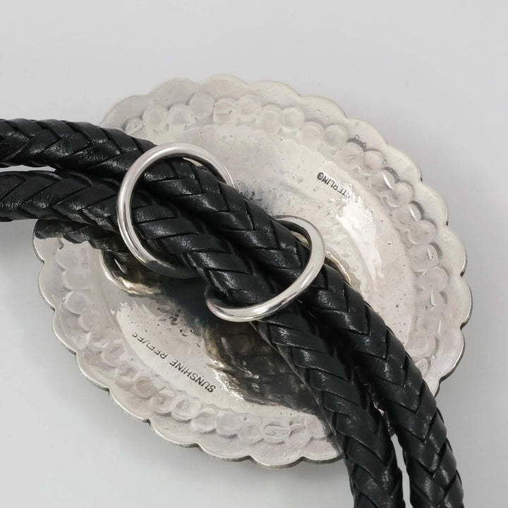 Stamped Silver Bola Tie by Sunshine Reeves - Garland's