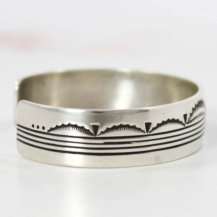 Stamped Silver Cuff by Charlie John - Garland's