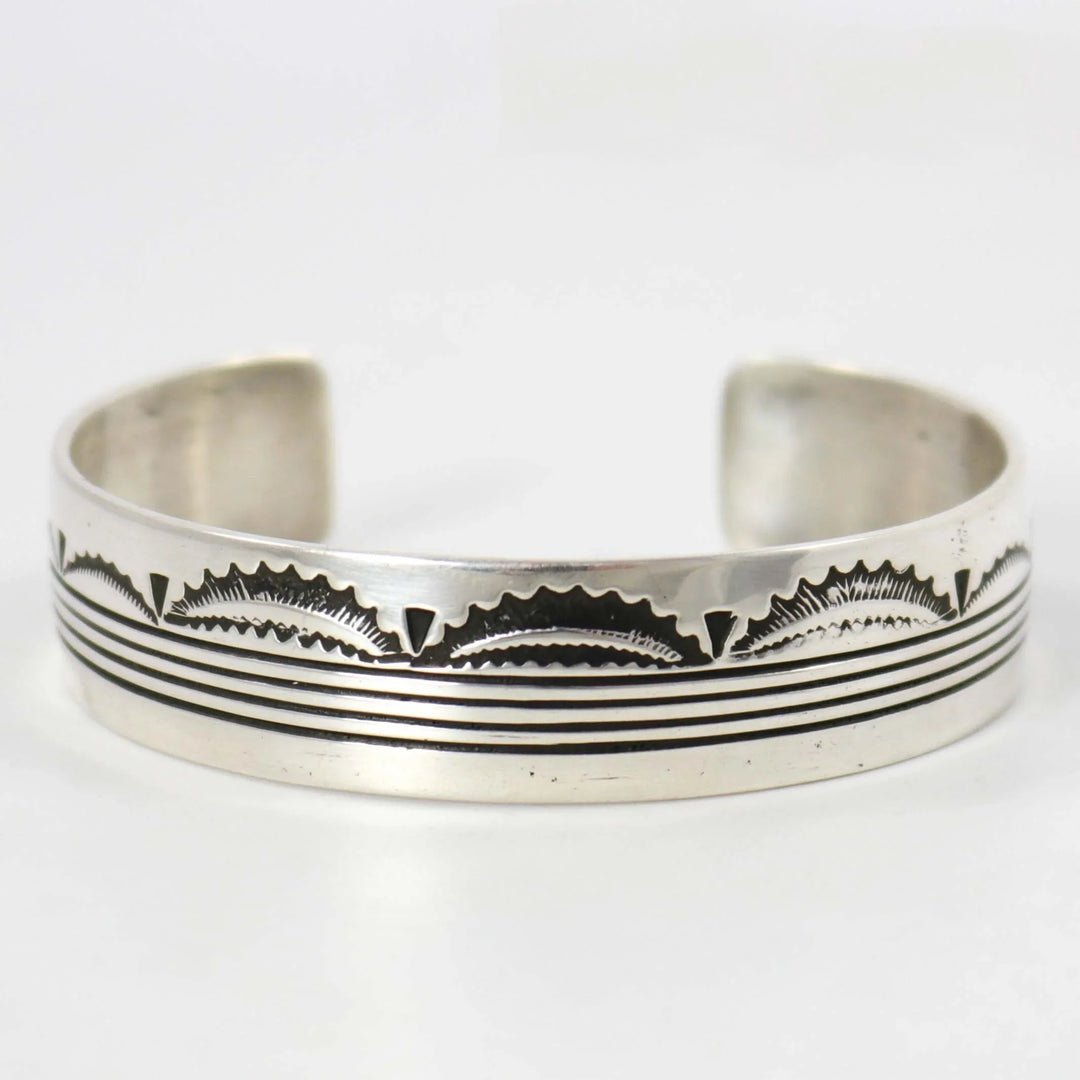 Stamped Silver Cuff by Charlie John - Garland's