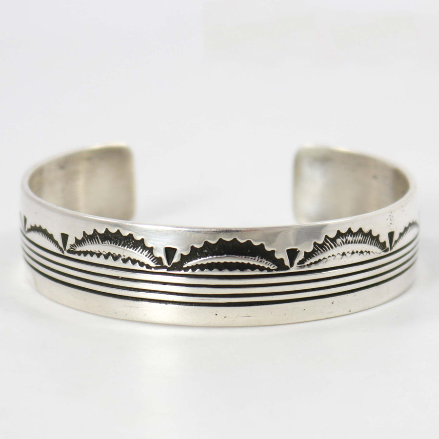 Stamped Silver Cuff by Charlie John - Garland's