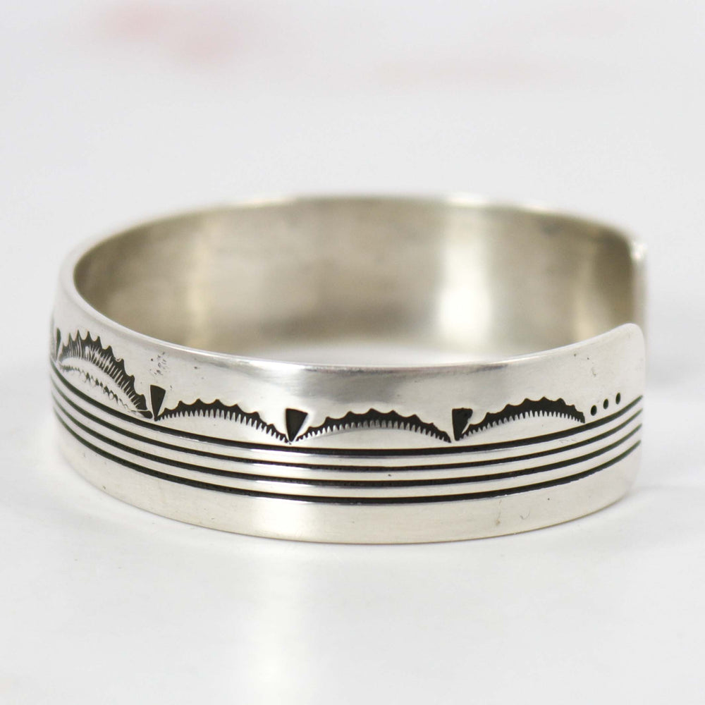Stamped Silver Cuff by Charlie John - Garland's