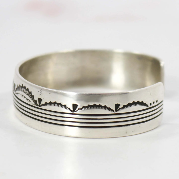 Stamped Silver Cuff by Charlie John - Garland's