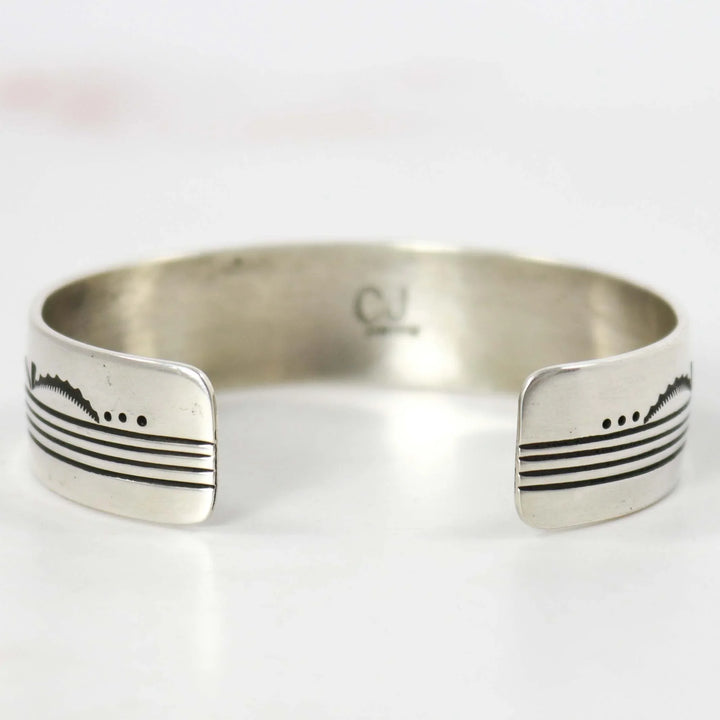 Stamped Silver Cuff by Charlie John - Garland's