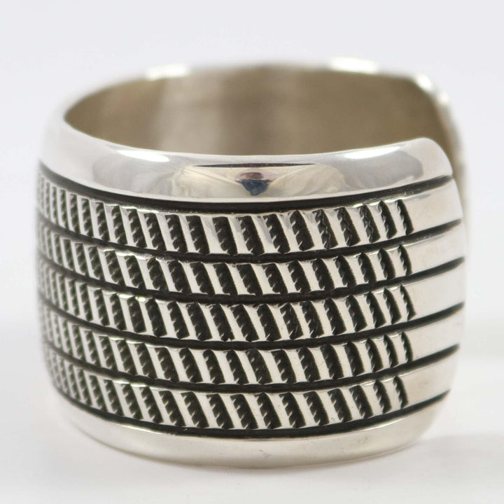 Stamped Silver Cuff by Cippy Crazyhorse - Garland's
